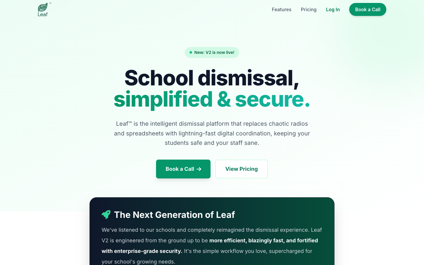Leaf Dismissal Software Screenshot